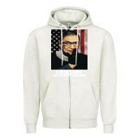 Oatmeal Heather Notorious R.B.G. Funny Progressive, Liberal Ruth Bader Ginsburg Zipper Hoodie - artisFamous