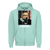 Seafoam Notorious R.B.G. Funny Progressive, Liberal Ruth Bader Ginsburg Zipper Hoodie - artisFamous