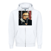 White Notorious R.B.G. Funny Progressive, Liberal Ruth Bader Ginsburg Zipper Hoodie - artisFamous