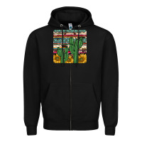 Black cactus sunflower coaster Zipper Hoodie - JahusDesignShop