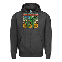 Charcoal Heather cactus sunflower coaster Zipper Hoodie - JahusDesignShop