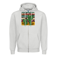 Dove Grey cactus sunflower coaster Zipper Hoodie - JahusDesignShop