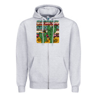 Heather Grey cactus sunflower coaster Zipper Hoodie - JahusDesignShop