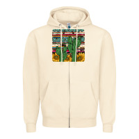 Sandshell cactus sunflower coaster Zipper Hoodie - JahusDesignShop