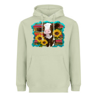 Matcha western cow sunflowers serape leopard Heavyweight Hoodie - RanaPortraitStore