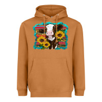 Meerkat western cow sunflowers serape leopard Heavyweight Hoodie - RanaPortraitStore