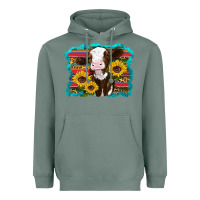 Sage western cow sunflowers serape leopard Heavyweight Hoodie - RanaPortraitStore