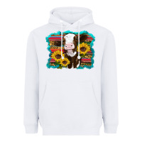 Western Cow Sunflowers Serape Leopard Heavyweight Hoodie | Teevron
