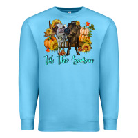 Ocean Blue Tis The Season Cows Premium Sweatshirt - RanaPortraitStore