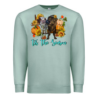 Seafoam Tis The Season Cows Premium Sweatshirt - RanaPortraitStore