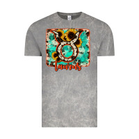 Cloud Rock taurus turquoise cowhide Vintage Tee - RanaPortraitStore