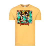 Vintage Mustard taurus turquoise cowhide Vintage Tee - RanaPortraitStore