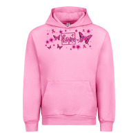 Fuchsia Pink hope breast cancer butterfly Urban Hoodie - Jasminsmagicworld