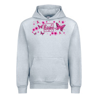Heather Grey hope breast cancer butterfly Urban Hoodie - Jasminsmagicworld