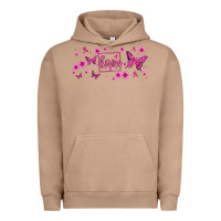 Pigment Burro hope breast cancer butterfly Urban Hoodie - Jasminsmagicworld