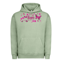 Pigment Oil Green hope breast cancer butterfly Urban Hoodie - Jasminsmagicworld