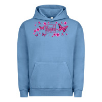 Pigment Pebble Blue hope breast cancer butterfly Urban Hoodie - Jasminsmagicworld