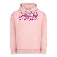 Pigment Salmon hope breast cancer butterfly Urban Hoodie - Jasminsmagicworld