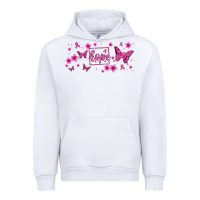 White hope breast cancer butterfly Urban Hoodie - Jasminsmagicworld