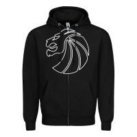 Black outline seven lions Zipper Hoodie - artisFamous