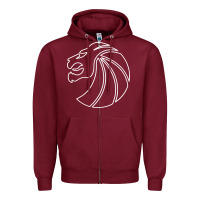 Outline Seven Lions Zipper Hoodie | Teevron