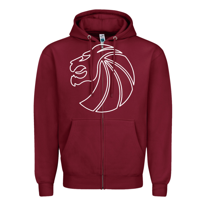 Outline Seven Lions Zipper Hoodie by artisFamous | Teevron