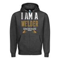 Charcoal Heather I Am A WELDER - WELDER Job Gift Funny Zipper Hoodie - artisFamous
