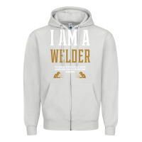 Dove Grey I Am A WELDER - WELDER Job Gift Funny Zipper Hoodie - artisFamous