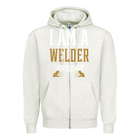 Oatmeal Heather I Am A WELDER - WELDER Job Gift Funny Zipper Hoodie - artisFamous