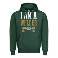 Sports Green I Am A WELDER - WELDER Job Gift Funny Zipper Hoodie - artisFamous