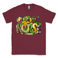 Burgundy lucky nurse St. Patrick's Classic Tee - HowdyJamesFarm