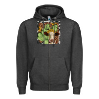 Charcoal Heather cactus hereford coaster Zipper Hoodie - JahusDesignShop