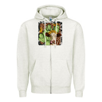 Oatmeal Heather cactus hereford coaster Zipper Hoodie - JahusDesignShop