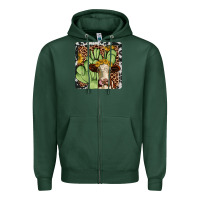 Sports Green cactus hereford coaster Zipper Hoodie - JahusDesignShop