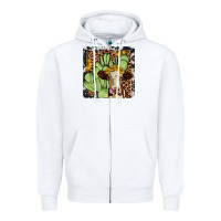 White cactus hereford coaster Zipper Hoodie - JahusDesignShop