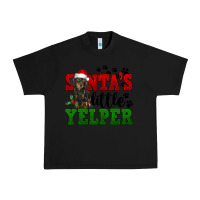 Black Santa's Little Yelper Urban Heavy Tee - FaDigitalArtStudio