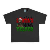 Pigment Black Santa's Little Yelper Urban Heavy Tee - FaDigitalArtStudio