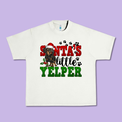 Santa's Little Yelper Urban Heavy Tee Designed By Fadigitalartstudio