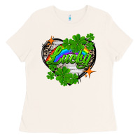 Bone lucky heart St. Patricks Day Ladies Tee - FaDigitalArtStudio