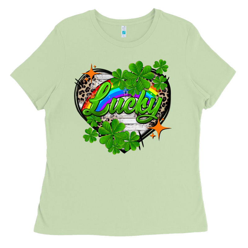 Lucky Heart St. Patricks Day Ladies Tee by FaDigitalArtStudio | Teevron
