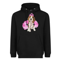 Black balerina beagle with tutu Heavyweight Hoodie - RanaPortraitStore