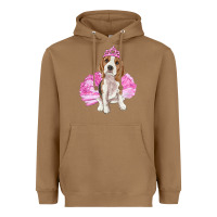 Toasted Coconut balerina beagle with tutu Heavyweight Hoodie - RanaPortraitStore