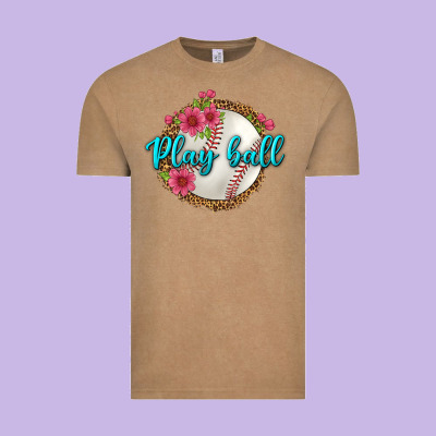 Play Ball Baseball Vintage Tee Designed By Bundleandbundleshop