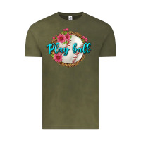 Vintage Olive play ball baseball Vintage Tee - BundleAndBundleShop