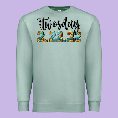 Twosday Premium Sweatshirt Designed By Ranaportraitstore