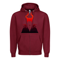 Burgundy maleficent Zipper Hoodie - artisFamous