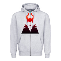 Heather Grey maleficent Zipper Hoodie - artisFamous