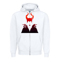 White maleficent Zipper Hoodie - artisFamous