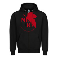 Black nerv  evangelion Zipper Hoodie - artisFamous