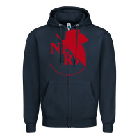 Navy nerv  evangelion Zipper Hoodie - artisFamous